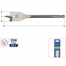 SPEEDBOOR, 1/4'' BIT-AANSLUITING, ø28X152