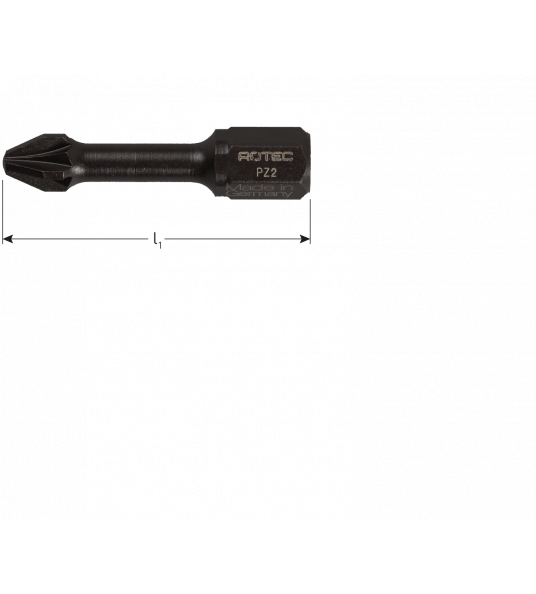 IMPACT SCHROEFBIT PZ 2, L=30MM TBV SLAGSCHROEVENDRAAIER (2 STUKS)