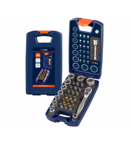 BIT- EN DOPSLEUTEL-SET OPTI-LINE, BITS PH-PZ-T-SW 30-DLG.