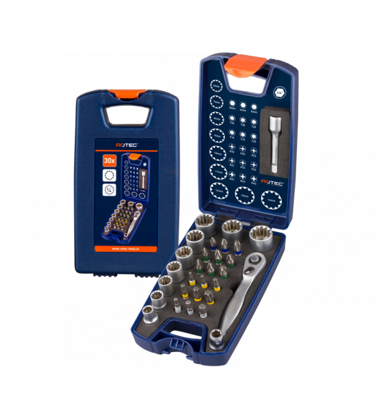 BIT- EN DOPSLEUTEL-SET OPTI-LINE, BITS PH-PZ-T-SW 30-DLG. BIT- EN DOPSLEUTEL-SET OPTI-LINE, BITS PH-PZ-T-SW 30-DLG.