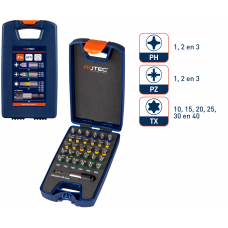 BIT- & BITHOUDER-SET OPTI-LINE, BITS PH-PZ-SL-TX 31-DLG.