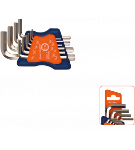 INBUSSLEUTELSET INCH MATEN KORT 1/16-3/8" (10-DLG)