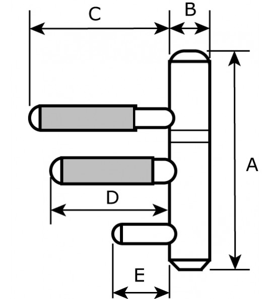DX INBOORPAUMELLE OPDEKDEUR ZWART 14MM HOUTEN KOZIJN
