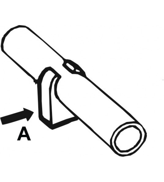 ENKELE CLIP KOPERBUIS 22MM (2ST)