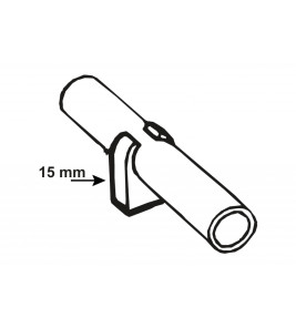 ENKELE CLIP KOPERBUIS 15MM (25ST)