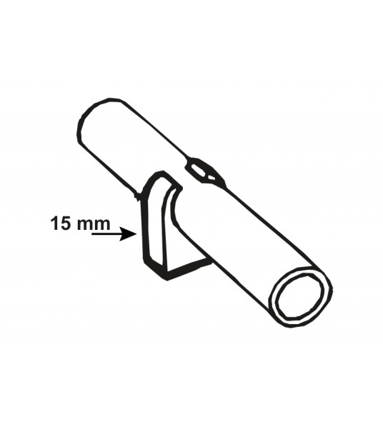 ENKELE CLIP KOPERBUIS 15MM (25ST)