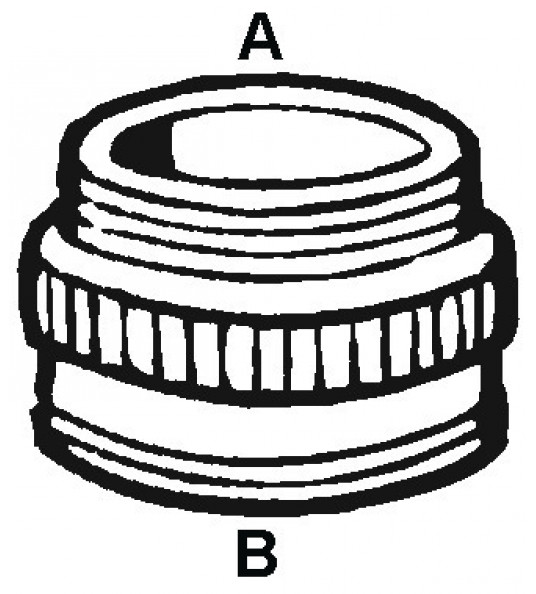 VERLOOPSTUK MESSING VERCHROOMD M24X3/4"