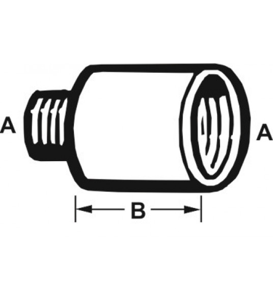 VERLENGSTUK MESSING VERCHROOMD 1/2"X30MM