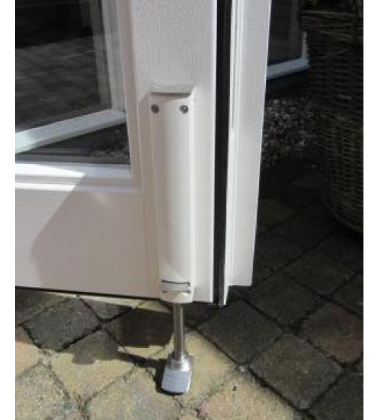 DICTATOR DEURVASTZETTER ZE-90, SLAG 90 MM, WIT RAL 9010, PER STUK VERP