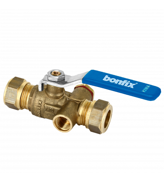 BONFIX 824910 KNEL KOGELSTOPKRAAN 15X15MM MET AFTAP