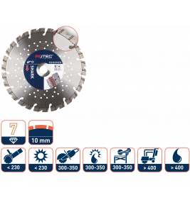 DIAMANTZAAGBLAD BETON/UNIVERSEEL 'SHARK' ø125X2,2Xø22,2