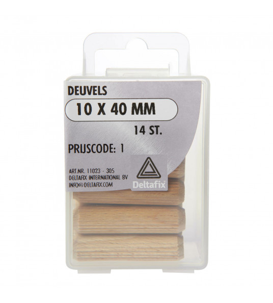 DEUVEL HOUT 10 X 40 MM 14ST