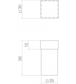 DEURSTOP 442110 VIERKANT UNIVERSEEL RVS