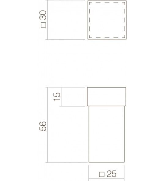 DEURSTOP 442110 VIERKANT UNIVERSEEL RVS