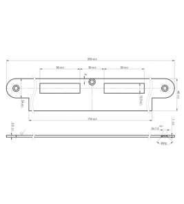 MAUER 454 SLUITPLAAT RVS DIN LS/RS AFGEROND TBV ZELFSL SLOTEN