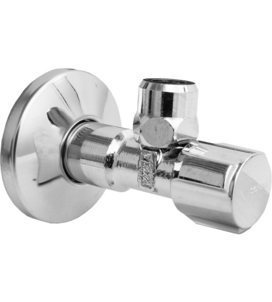 SCHELL HOEKSTOPKRAAN 1/2"X3/8"/10MM + ROZET CHROOM