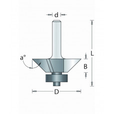 105-8 HM KANTENFREES 7°-45° , D= 22,2, A= 22