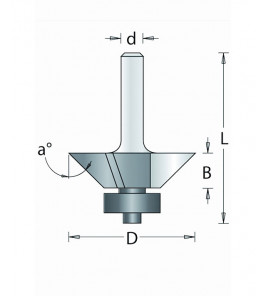 105-8 HM KANTENFREES 7&deg;-45&deg; , D= 22,2, A= 22