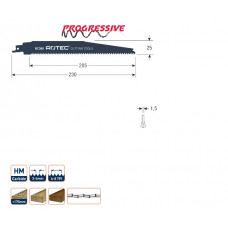 RECIPROZAAGBLAD RC380 HM CARBIDE HOUT/SLOOPWERK (2 STUKS)