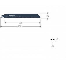RECIPROZAAGBLAD RC780 HM CARBIDE VOOR DIK STAAL (2 STUKS)