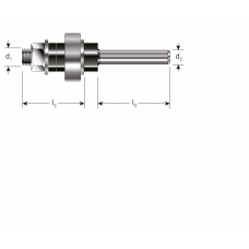 SPINDEL MET LAGER ø8, D2=8