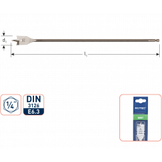 SPEEDBOOR, LANG, 1/4'' BIT-AANSLUITING, ø18X400