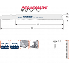 DECOUPEERZAAGBLAD DC620 PROGRESSIVE DUN STAAL (5 STUKS)