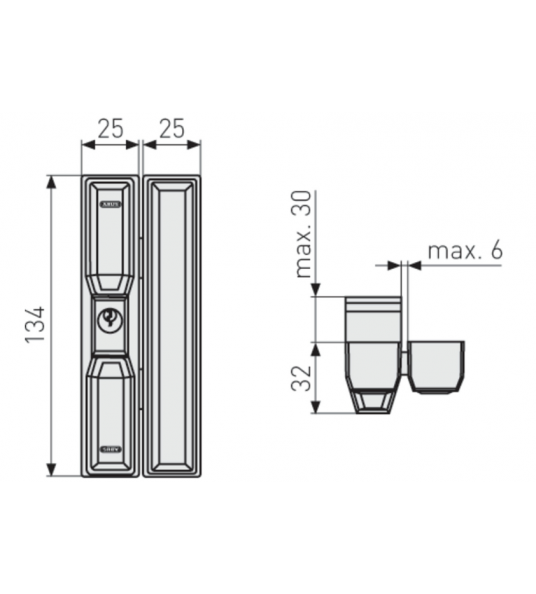 ABUS FTS88 WIT BIJZETSLOT HUISBEVEILIGING RAAM GLS (SL NR AL0125)