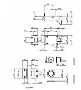 1757-1 LIPS-C2, CILINDEROPLEGSLOT, DAGSCHOOT DIN.LS/HOLL.RS
