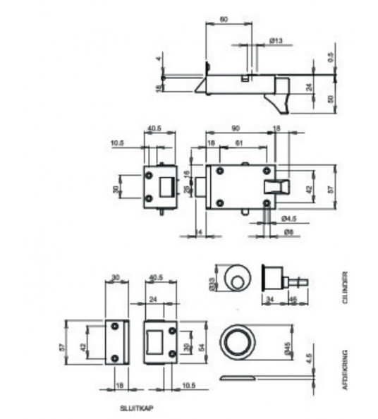 1757-1 LIPS-C2, CILINDEROPLEGSLOT, DAGSCHOOT DIN.LS/HOLL.RS