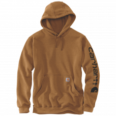 CARHARTT SLEEVE LOGO HOODED SWEATSHIRT CARHARTT® BROWN S