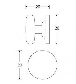 MEUBELKNOP FUNGO 40MM MMN