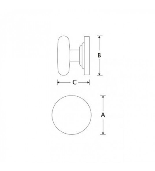 MEUBELKNOP ELEGANT 45MM MESSING ONGELAKT MEUBELKNOP ELEGANT 45MM MESSING ONGELAKT