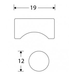 MEUBELKNOP CILINDER 21MM MMN