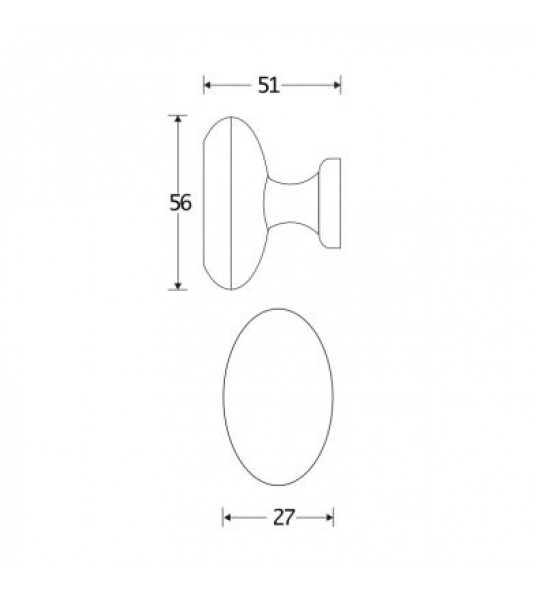 MEUBELKNOP MET GROEF 56X27MM CHARMEHOUT MEUBELKNOP MET GROEF 56X27MM CHARMEHOUT