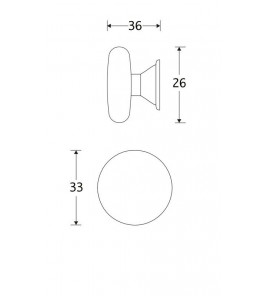 MEUBELKNOP BOL 32MM EBBEN GEOLIED
