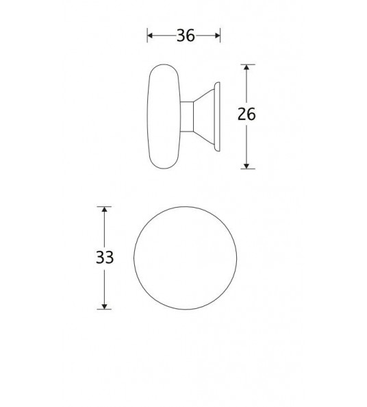 MEUBELKNOP BOL 32MM EBBEN GEOLIED