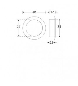 SCHUIFDEURKOM ROND 40MM MMN SCHUIFDEURKOM ROND 40MM MMN