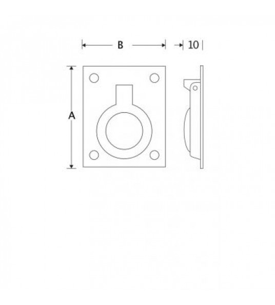 LUIKRING RECHTHOEKIG 40X30MM MMN LUIKRING RECHTHOEKIG 40X30MM MMN