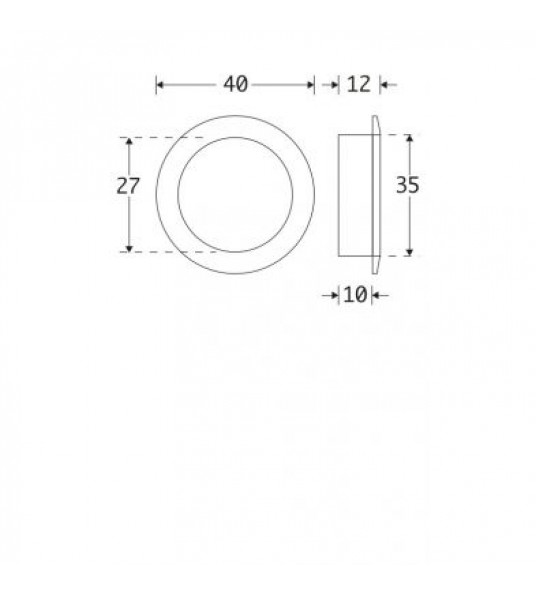 SCHUIFDEURKOM ROND 40MM MGG SCHUIFDEURKOM ROND 40MM MGG