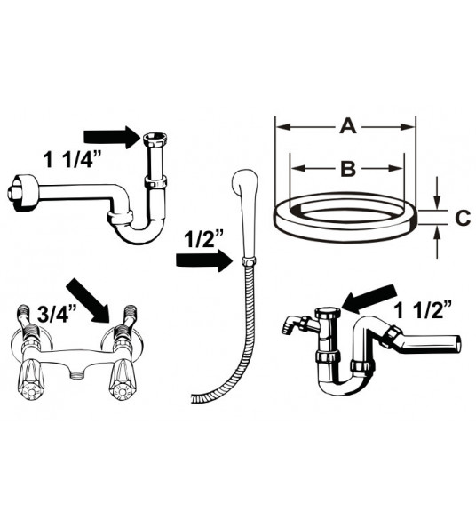 ASSORTIMENT DICHTINGEN DOUCHE