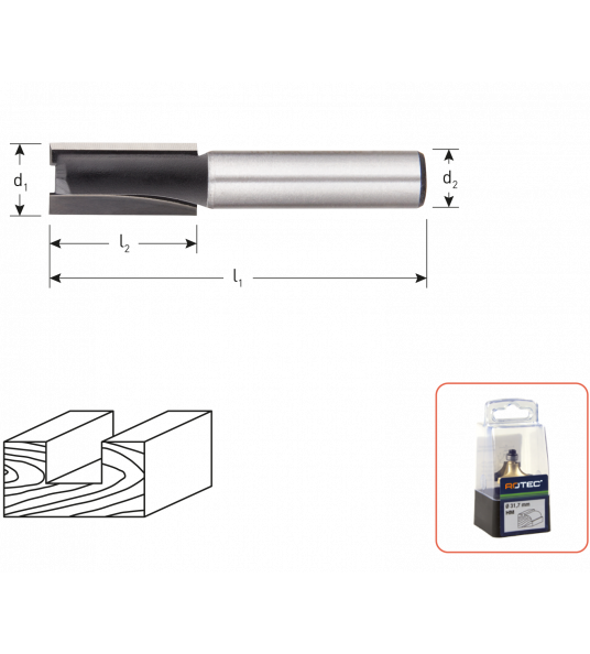 ROTEC HM GROEFFREES 18MM, SILVER-LINE ø18 X 20 MM L=52MM