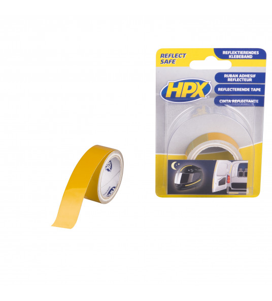 HPX REFLECTERENDE TAPE - GEEL 19MM X 1,5M