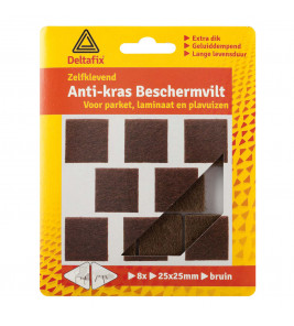 ANTI-KRASVILT ZELFKLEVEND VK ZWART 25 MM X 25 MM 8ST