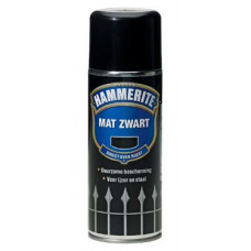 SPUITBUS HAMMERITE METAALLAK MAT ZWART 400ML