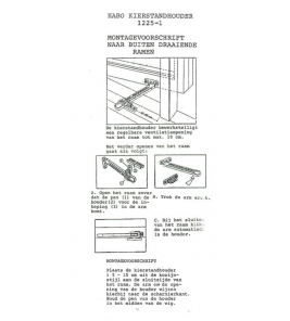 KIERSTANDHOUDER 1225-1 BUITENDRAAIEND KUNSTSTOF HABO