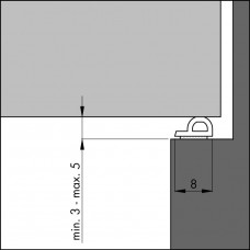 TOCHTPROFIEL TOCHTSTRIP ZWART (GEMIDDELDE KIER) 3-5 MM (7.5 MTR)