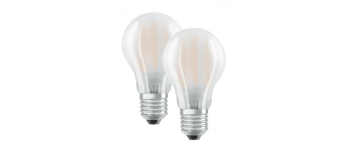 OSRAM 2X LEDLAMP E27 CLA 4W (40 WATT) 827 MAT