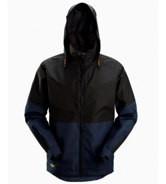 SNICKERS 1304 WATERDICHT SHELL JACK (REGENJAS) BLAUW - ZWART (9504), MAAT L