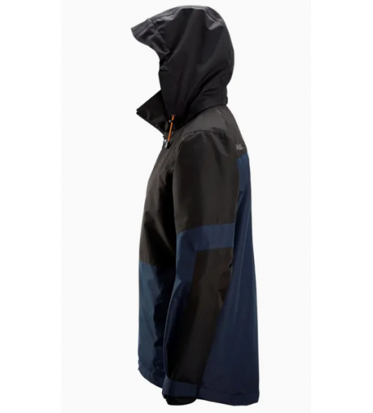 SNICKERS 1304 WATERDICHT SHELL JACK (REGENJAS) BLAUW - ZWART (9504), MAAT XL
